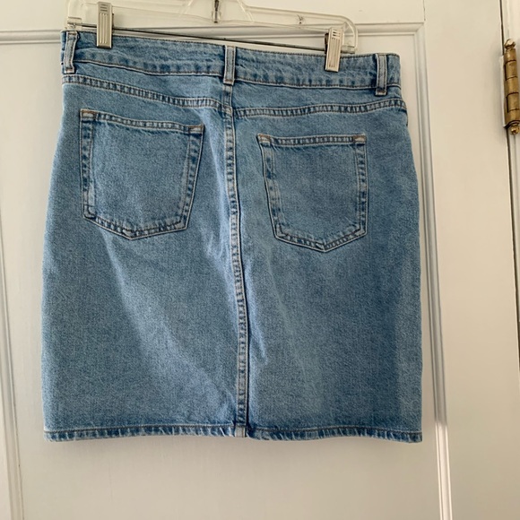 Top shop Moto denim skirt size 32 fits small - Picture 2 of 2